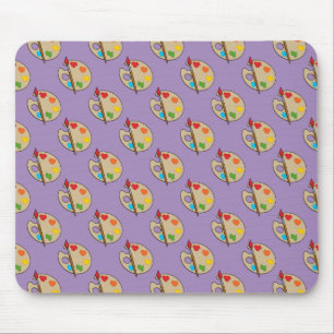 Tapis De Souris Palette Artiste avec pinceau