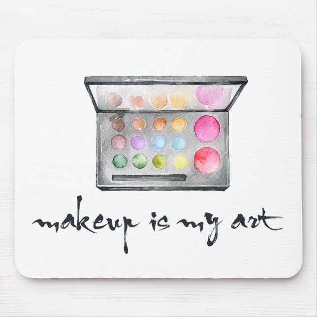 Tapis De Souris Palette de maquilleur - le "maquillage est (Devant)