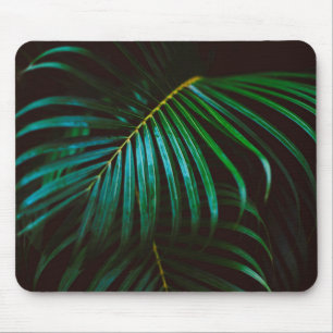 Tapis De Souris Palmette tropicale détendant l'apaisement vert