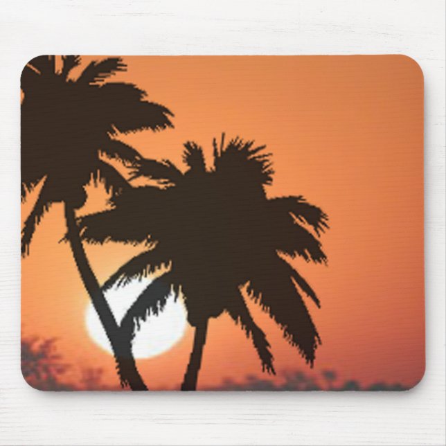 Tapis De Souris Palmiers et coucher du soleil (Devant)