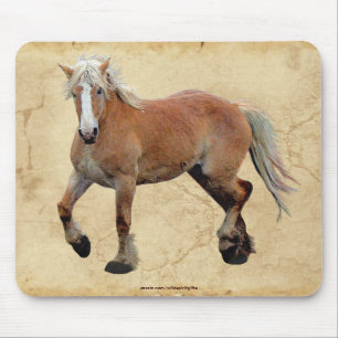 Tapis De Souris Palomino Percheron Amateurs de chevaux Art Mousepa