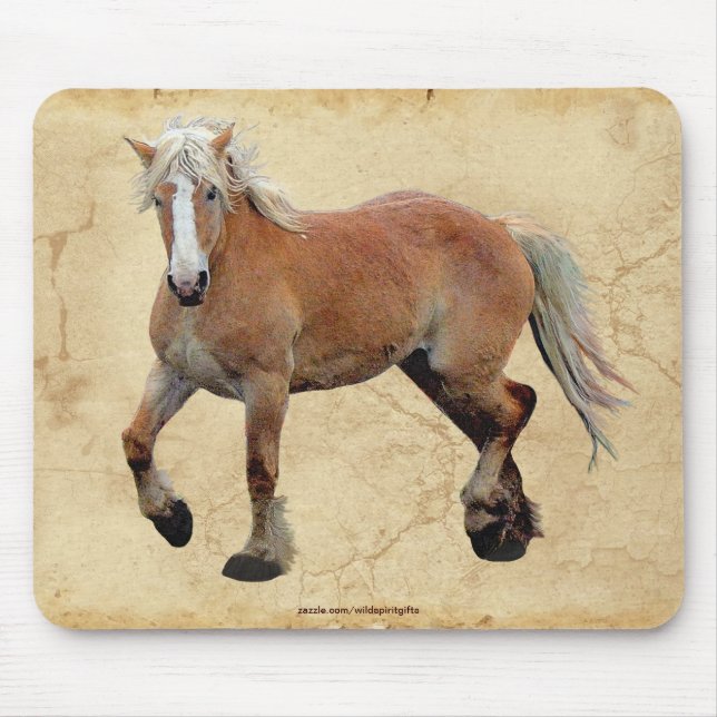 Tapis De Souris Palomino Percheron Amateurs de chevaux Art Mousepa (Devant)