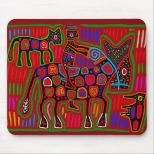 Tapis De Souris Panama Mola - Sauver un cheval monter un cowboy