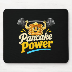 Tapis De Souris Pancake Power Drôle de musculation Pancakes Haltèr