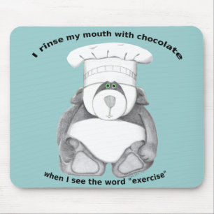 Tapis De Souris Panda Bear Chef Chocolate