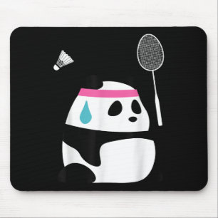 Tapis De Souris Panda de badminton épuisé - Ani de navette mignonn