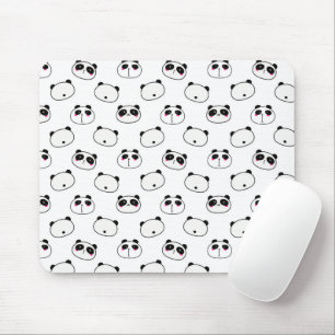 Tapis De Souris Panda noir et blanc Abstrait