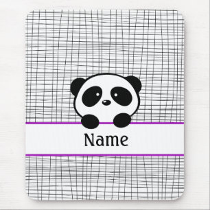 Tapis De Souris Panda Personalisé Violet Panda Pad