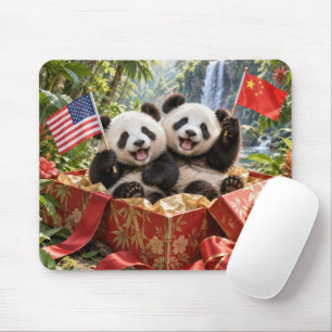 Tapis De Souris Pandas dans un coffret cadeau