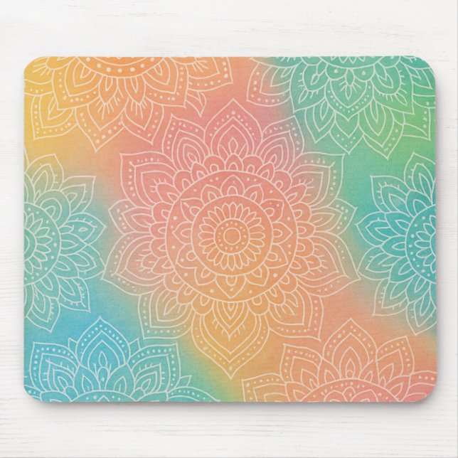 Tapis De Souris Panier à souris Mandala (Devant)