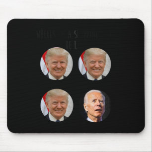 Tapis De Souris Panier amusant Trump Biden Élections Mème Vote