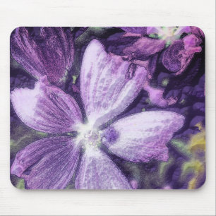Tapis De Souris Panier de souris à aimants à fleurs violettes