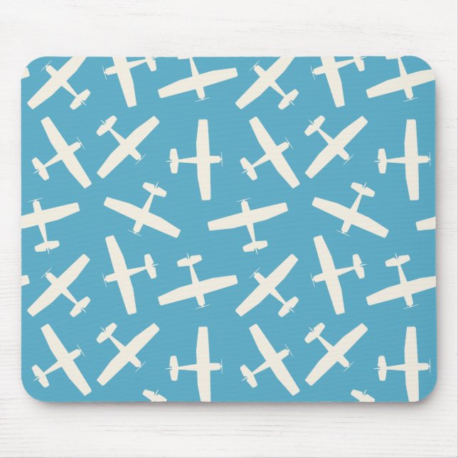 Tapis De Souris Panier de souris bleu Motif rétro (Devant)