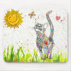 Tapis De Souris Panier de souris chaton mignon et coloré