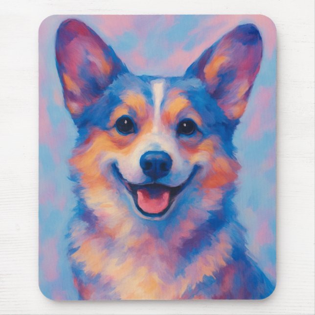 Tapis De Souris Panier de souris Corgi (Devant)