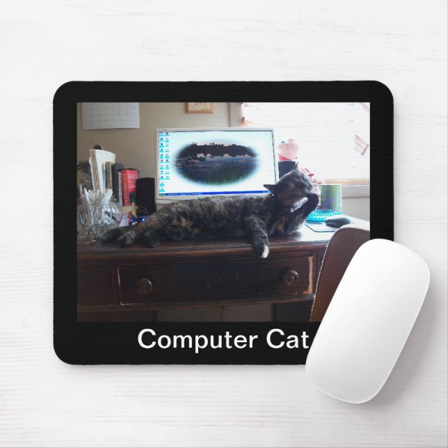 Tapis De Souris Panier de souris de chat d'ordinateur (Avec souris)
