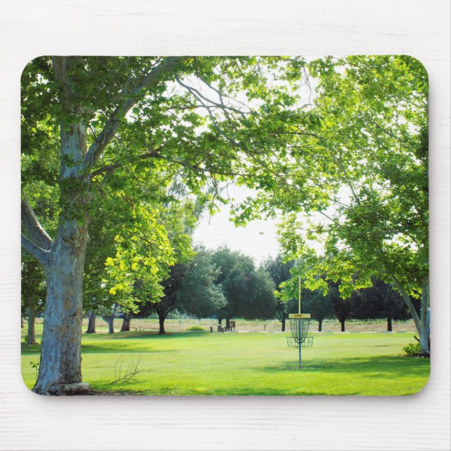 Tapis De Souris Panier de souris de golf sur disque (Devant)