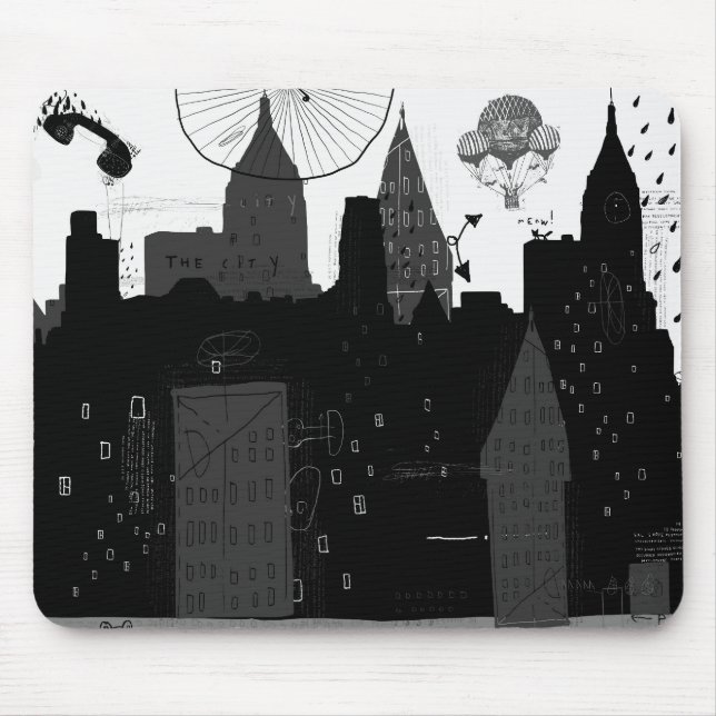 Tapis De Souris Panier de souris de la ville (Devant)