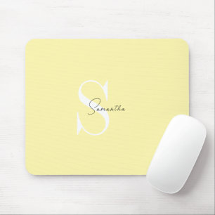 Tapis De Souris Panier de souris jaune Pastel personnalisé avec in