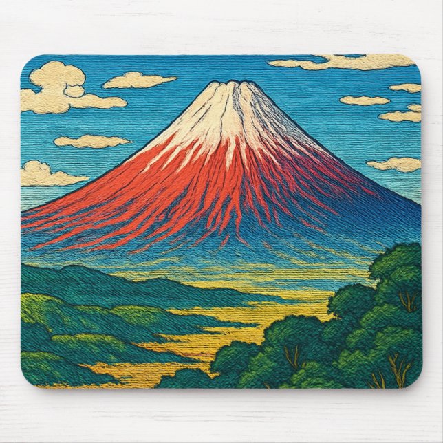 Tapis De Souris Panier de souris Mont Fuji (Devant)