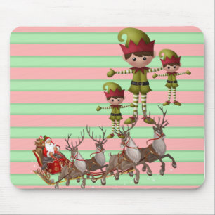 Tapis De Souris Panier de souris père Noël