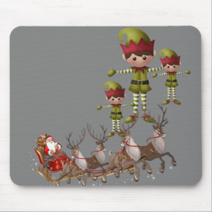 Tapis De Souris Panier de souris père Noël