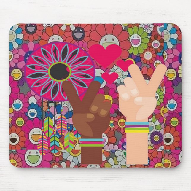 Tapis De Souris Panier de souris pour la paix (Devant)