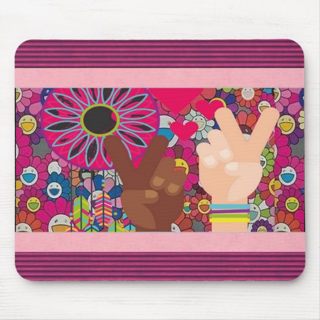 Tapis De Souris Panier de souris pour la paix (Devant)