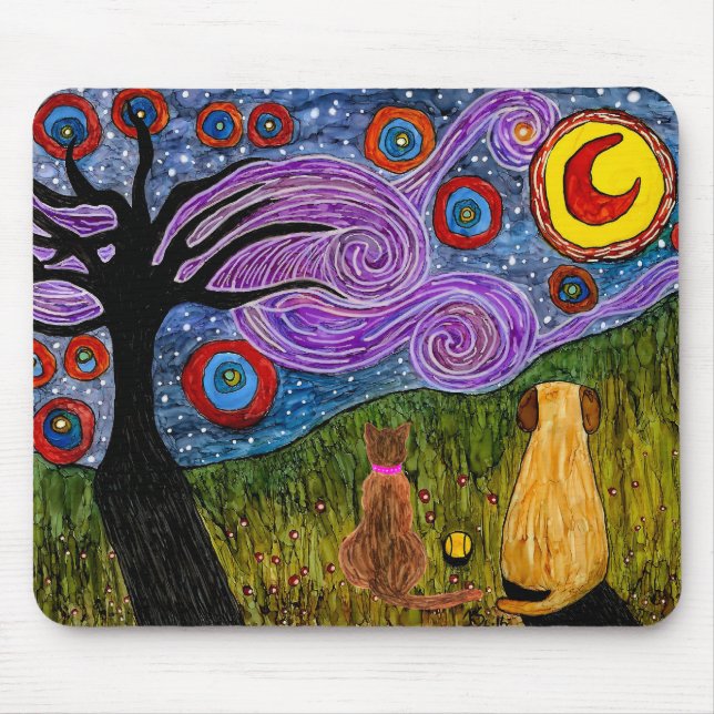 Tapis De Souris Panier mignon et coloré pour chien et chat (Devant)