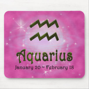 Tapis De Souris Panneau astrologique Zodiac Aquarius couleur Pick