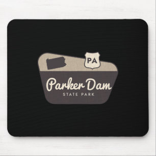 Tapis De Souris Panneau de bienvenue du parc d'État de Parker Dam