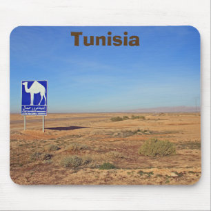 Tapis De Souris Panneau de chameaux, Tunisie