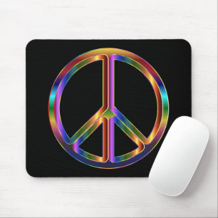 Tapis De Souris Panneau de Paix Chrome