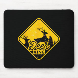 Tapis De Souris Panneau de signalisation de passage de cerfs Noël