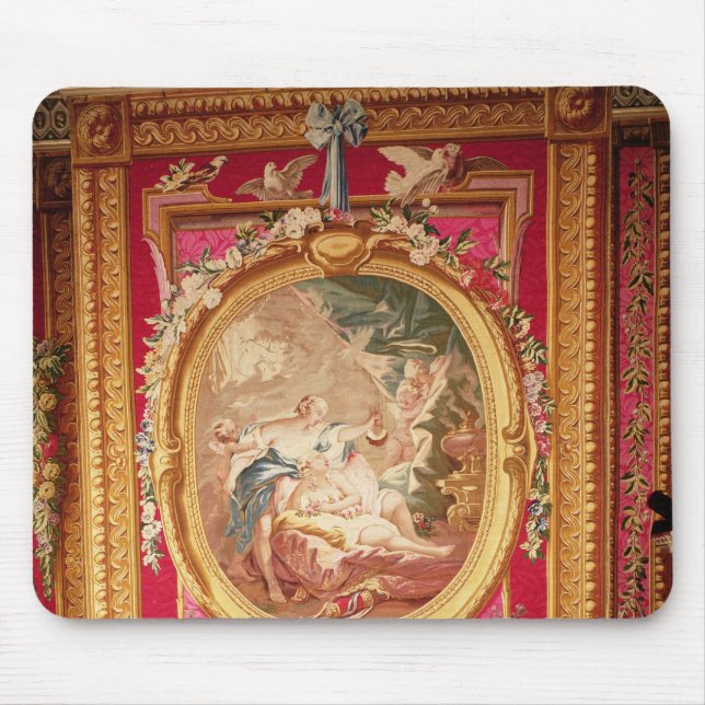 Tapis De Souris Panneau de tapisserie dépeignant le cupidon et la (Devant)