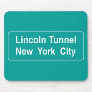 Tapis De Souris Panneau routier Lincoln Tunnel