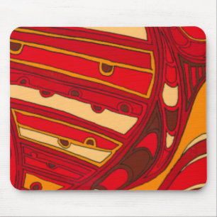 Tapis De Souris Panneaux oranges abstraits
