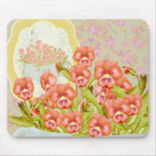 Tapis De Souris Pansies dans un bol