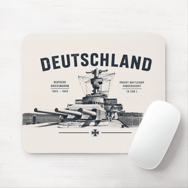 Tapis de souris Panzerschiff Deutschland (Avec souris)
