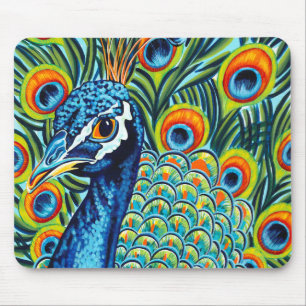 Tapis De Souris Paon emplumé I