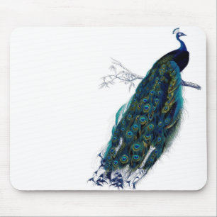 Tapis De Souris Paon vintage