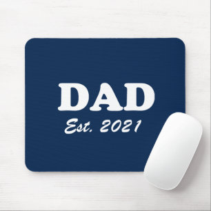 Tapis De Souris Papa bleu marine coutume date établie moderne
