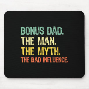 Tapis De Souris Papa bonus l'homme mythe mauvaise influence drôle 