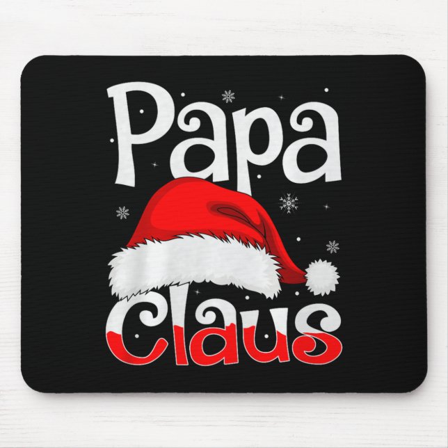 Tapis De Souris Papa Claus Christmas Family Matching Pajamas Dad D (Devant)