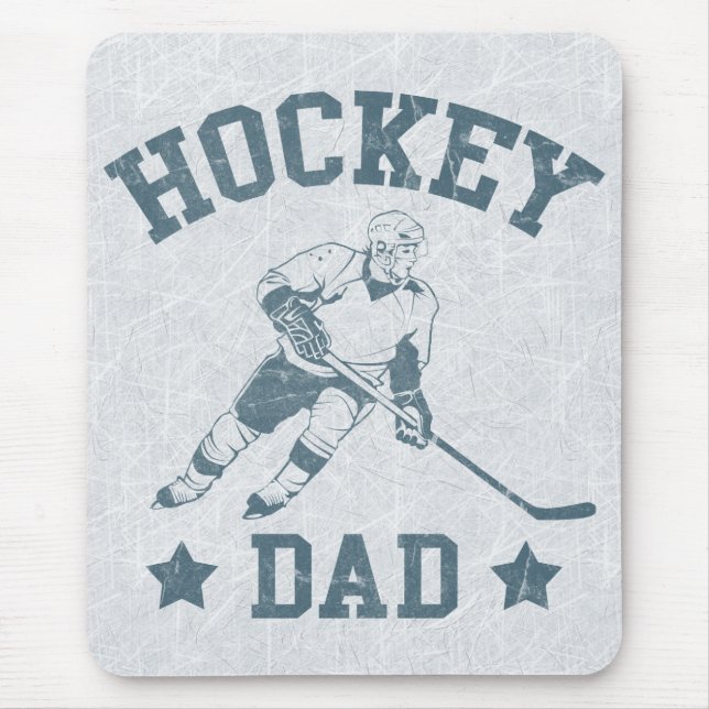 Tapis de souris papa de hockey (Devant)