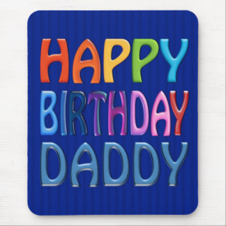 Tapis De Souris Papa de joyeux anniversaire - salutation colorée