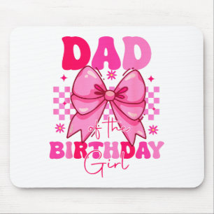 Tapis De Souris Papa de la fille d'anniversaire Tee Coquette Rose