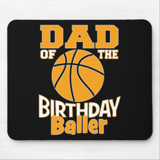 Tapis De Souris Papa De L'Anniversaire Baller Basketball Fête À Th