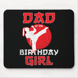 Tapis De Souris Papa De L'Anniversaire Karate Taekwondo Girl Marti