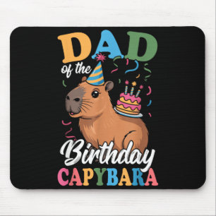 Tapis De Souris Papa du Capybara d'anniversaire